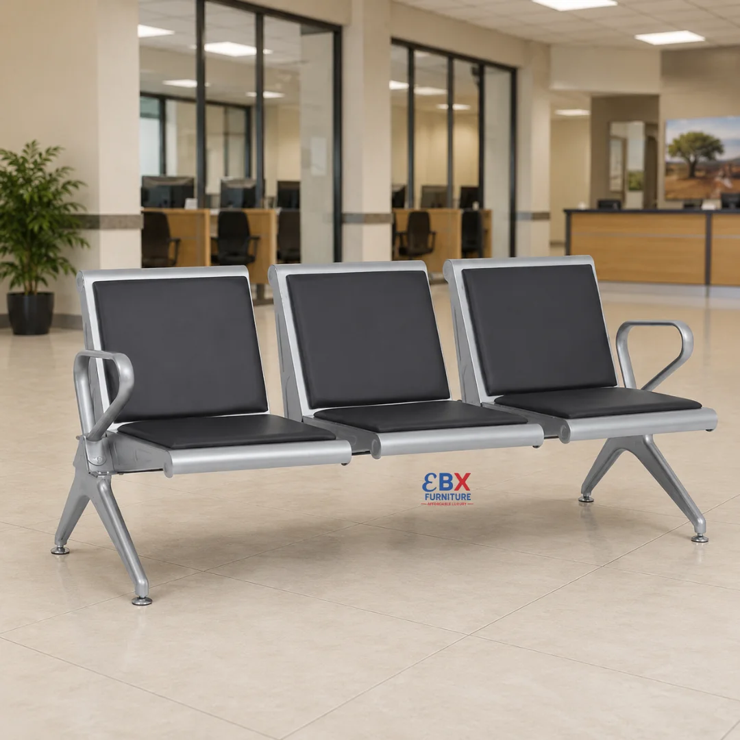 Linked Chairs (6) 3 Link heavy Duty Padded bench - Image 1