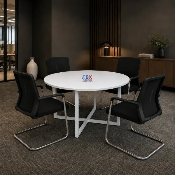 Round Meeting Table – White -(EBX-BRD-002)
