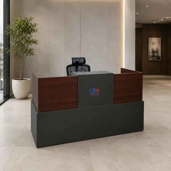 Reception Desk – Mahogany Step Counter-EBX-REC-013