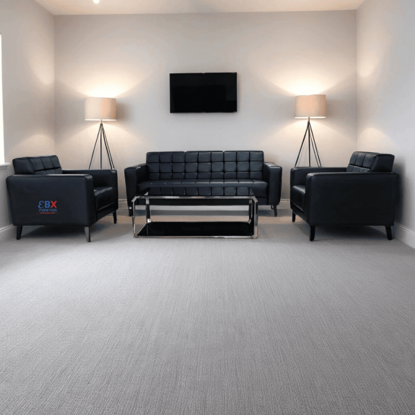 Reception Sofa Set - Navy Tufted (3+1+1)-EBX-S-276