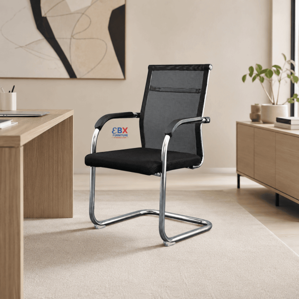 Boardroom/Visitor Chair - Chrome-Frame Mesh(EBX-BRV-005)